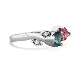 Alexandrite Floral Elegance 14K White Gold ring R5790