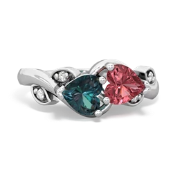 Alexandrite Floral Elegance 14K White Gold ring R5790