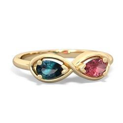 Alexandrite Infinity 14K Yellow Gold ring R5050