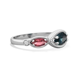 Alexandrite Milgrain Marquise 14K White Gold ring R5700