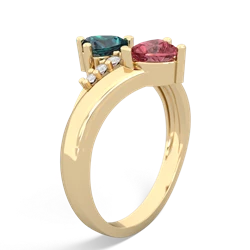 Alexandrite Heart To Heart 14K Yellow Gold ring R2064