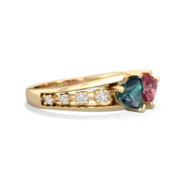 Alexandrite Heart To Heart 14K Yellow Gold ring R3342