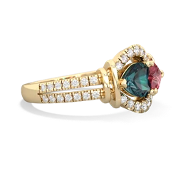 Alexandrite Art-Deco Keepsake 14K Yellow Gold ring R5630