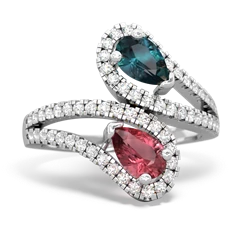 Alexandrite Diamond Dazzler 14K White Gold ring R3000