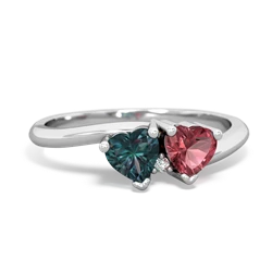 Alexandrite Sweethearts 14K White Gold ring R5260