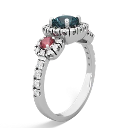 Alexandrite Regal Halo 14K White Gold ring R5350