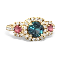 Alexandrite Regal Halo 14K Yellow Gold ring R5350