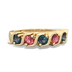 Alexandrite Anniversary Band 14K Yellow Gold ring R2089