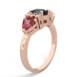 Alexandrite Antique Style Three Stone 14K Rose Gold ring R2186