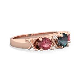 Alexandrite Hugs And Kisses 14K Rose Gold ring R5016