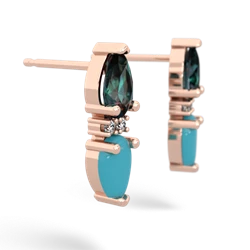 Alexandrite Bowtie Drop 14K Rose Gold earrings E0865