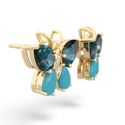 Alexandrite Butterfly 14K Yellow Gold earrings E2215