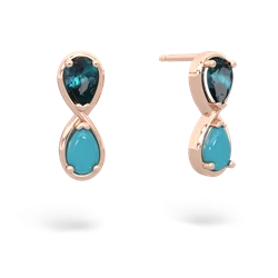 Alexandrite Infinity 14K Rose Gold earrings E5050