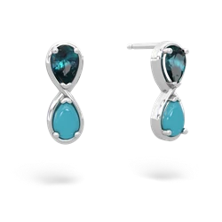 Alexandrite Infinity 14K White Gold earrings E5050