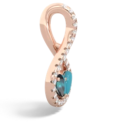 Alexandrite Pave Twist 'One Heart' 14K Rose Gold pendant P5360