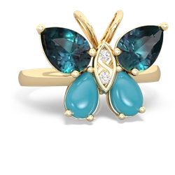 Alexandrite Butterfly 14K Yellow Gold ring R2215