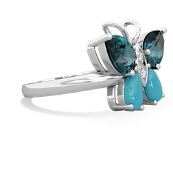 Alexandrite Butterfly 14K White Gold ring R2215