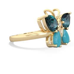 Alexandrite Butterfly 14K Yellow Gold ring R2215