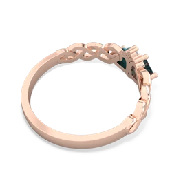 Alexandrite Heart To Heart Braid 14K Rose Gold ring R5870