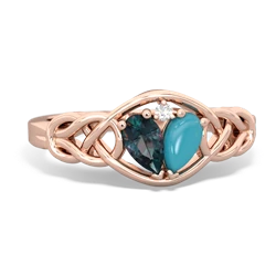 Alexandrite Celtic Love Knot 14K Rose Gold ring R5420