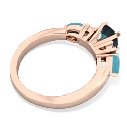 Alexandrite 6Mm Round Eternal Embrace Engagement 14K Rose Gold ring R2005