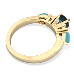 Alexandrite 6Mm Round Eternal Embrace Engagement 14K Yellow Gold ring R2005