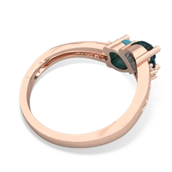 Alexandrite Snuggling Hearts 14K Rose Gold ring R2178