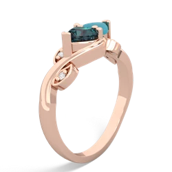 Alexandrite Floral Elegance 14K Rose Gold ring R5790