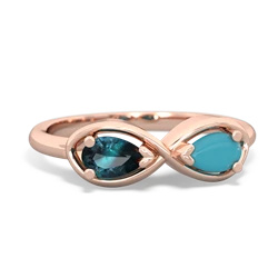 Alexandrite Infinity 14K Rose Gold ring R5050