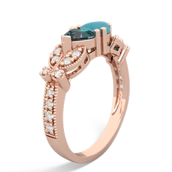 Alexandrite Diamond Butterflies 14K Rose Gold ring R5601