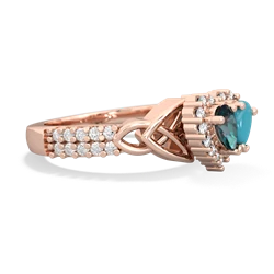 Alexandrite Celtic Knot Two Hearts As One 14K Rose Gold ring R2644HRT