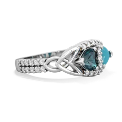 Alexandrite Sparkling Celtic Knot 14K White Gold ring R2645