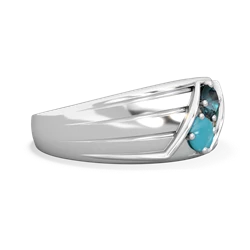 Alexandrite Men's Streamline 14K White Gold ring R0460