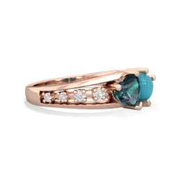 Alexandrite Heart To Heart 14K Rose Gold ring R3342