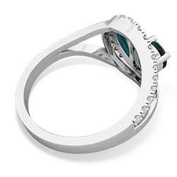 Alexandrite Nestled Heart Keepsake 14K White Gold ring R5650