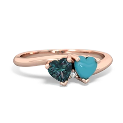 Alexandrite Sweethearts 14K Rose Gold ring R5260