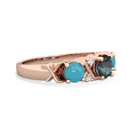 Alexandrite Hugs And Kisses 14K Rose Gold ring R5016