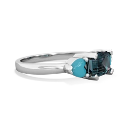 Alexandrite Three Stone 14K White Gold ring R5235