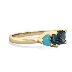 Alexandrite Three Stone 14K Yellow Gold ring R5235