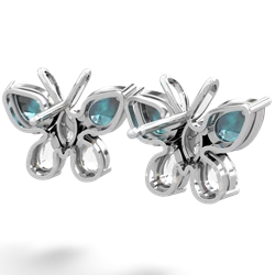 Alexandrite Butterfly 14K White Gold earrings E2215