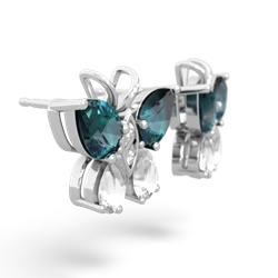 Alexandrite Butterfly 14K White Gold earrings E2215