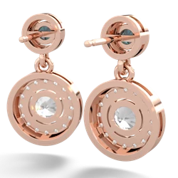 Alexandrite Halo Dangle 14K Rose Gold earrings E5319