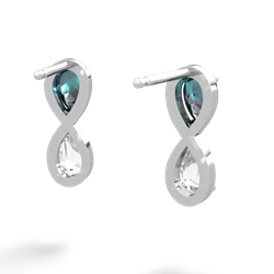 Alexandrite Infinity 14K White Gold earrings E5050