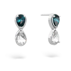 Alexandrite Infinity 14K White Gold earrings E5050