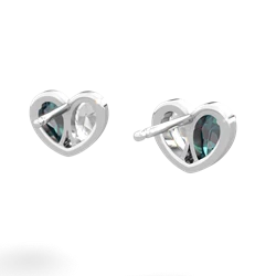 Alexandrite 'Our Heart' 14K White Gold earrings E5072