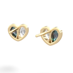 Alexandrite 'Our Heart' 14K Yellow Gold earrings E5072