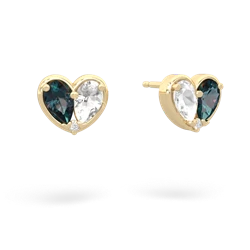 Alexandrite 'Our Heart' 14K Yellow Gold earrings E5072