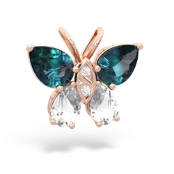 Alexandrite Butterfly 14K Rose Gold pendant P2215