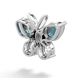 Alexandrite Butterfly 14K White Gold pendant P2215