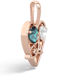 Alexandrite Celtic Trinity Heart 14K Rose Gold pendant P5331